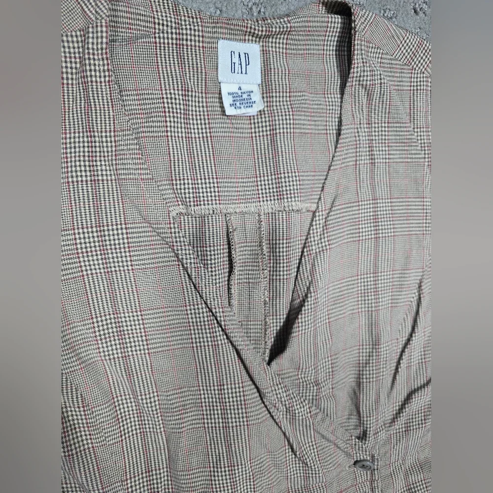 Vintage 90s Gap Plaid Vest Styke Dress Size 4